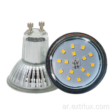 LED Dimmable GU10 7W الأضواء 60 درجة الزجاج SMD
